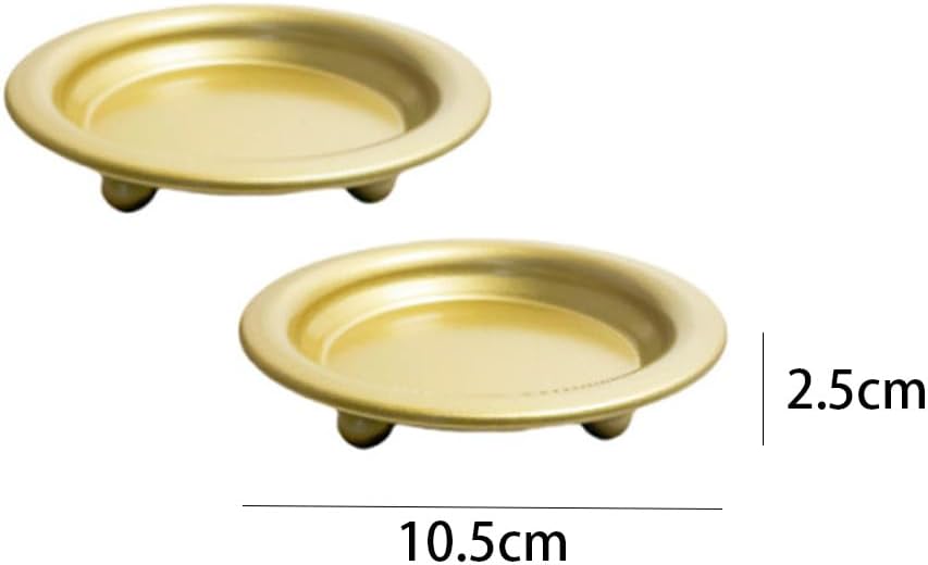 Elegant Gold Iron Candleholders Set – Round Design for Sophisticated Home Décor