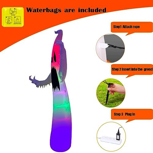 seasonblow 12ft halloween inflatable terrible ghost outdoor decoration, view 9