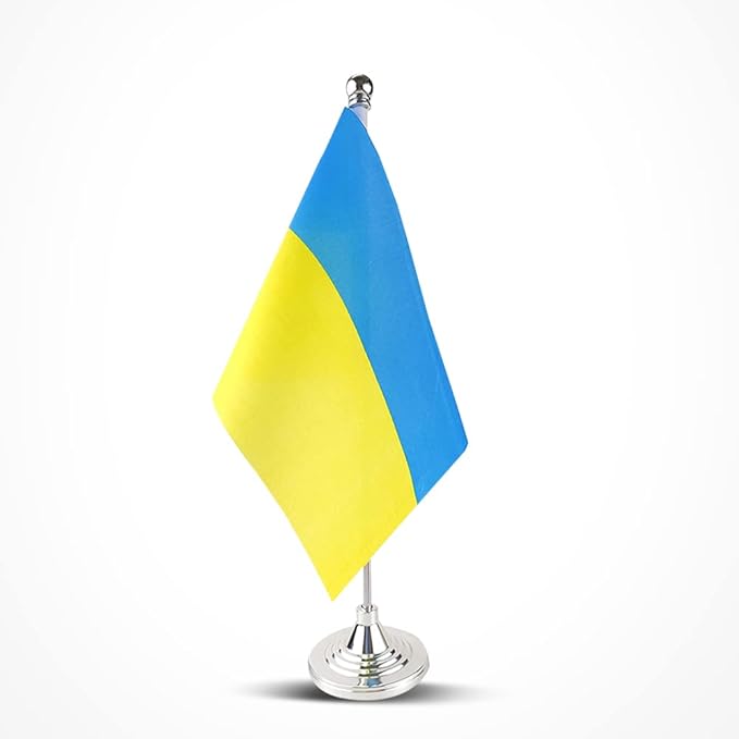 Ukraine Flag Ukrainian Flags, Small Mini Ukrainian Desk Flag, Used for Table Office Classroom Home Patriotic Events Decorations