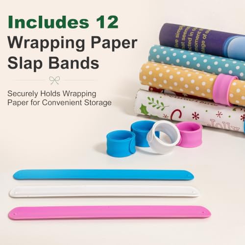 aquzee wrapping paper storage organizer, blueprint holder, 6 showing dimensions