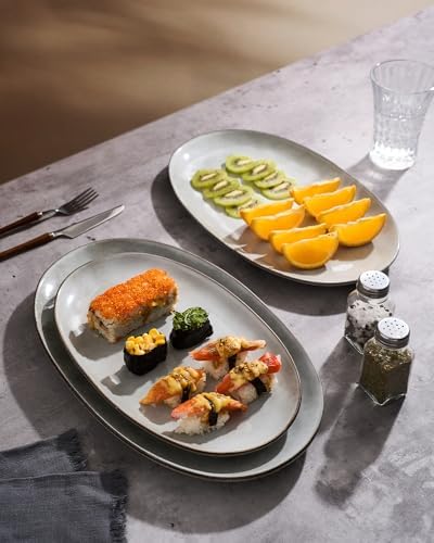 famiware serving platters set of 3 sizes, side view