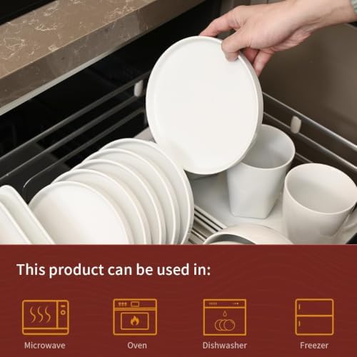 wishdeco ceramic appetizer plates set of 6, small on a desk or shelf