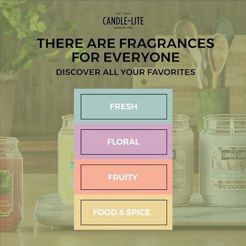 Candle-lite Fall Scented Candles, Cinnamon Rolls, 18 oz Jar, Proudly Poured in The USA, Aromatherapy Candle, Single-Wick with 110 Hours of Burn Time, Perfect for Creating an Inviting Ambiance