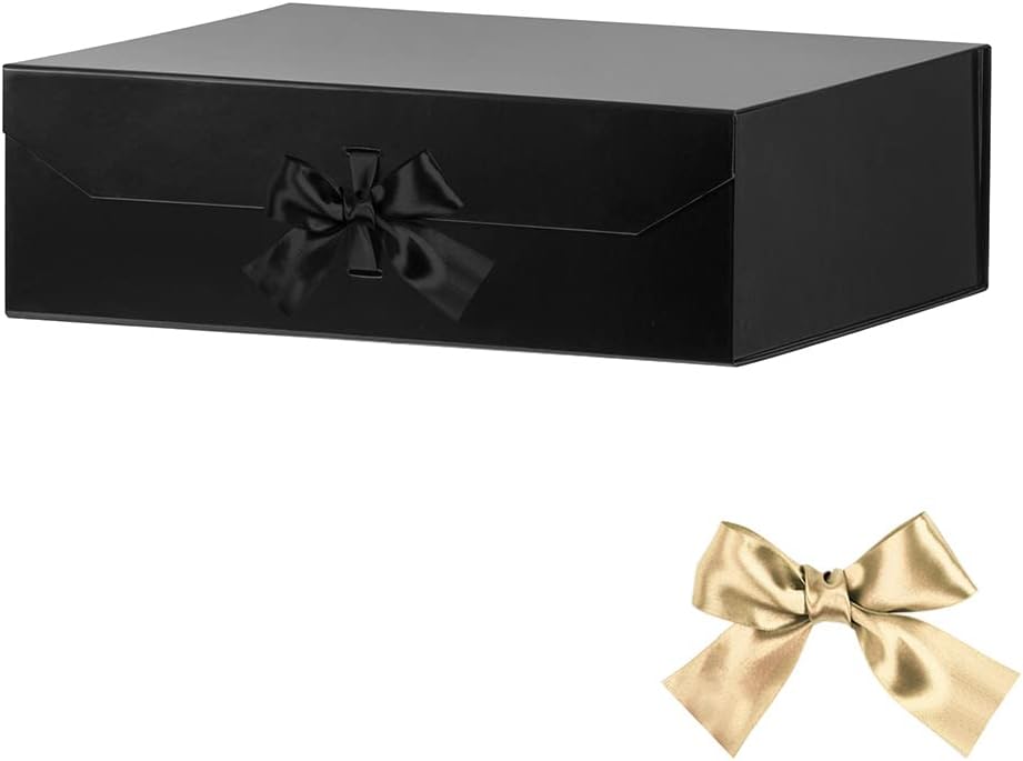 gooodgift 3 pcs black extra large gift box, main product view