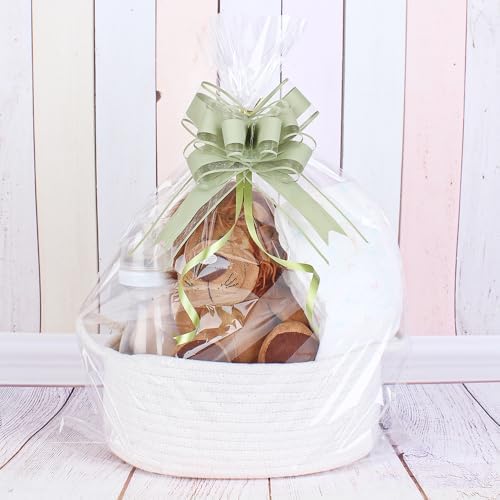 WEWILUCK Bows for Gift Wrapping, Sage Green Gift Bow for Presents, Gift Baskets, Gift Bags, Gift Boxes, Christmas, Easter, Birthdays, Baby showers(6 inches, 15PCS)