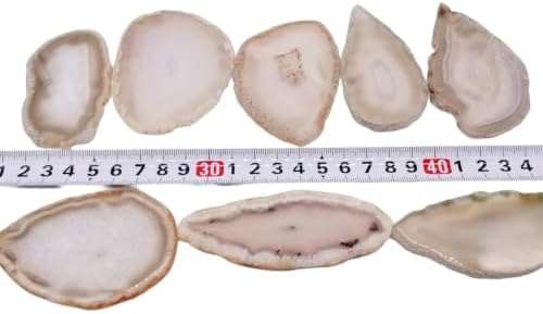 agate light table slices undrilled irregular natural color, side view