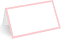 25 Pcs Blush Pink Place Cards, Blank Tent Name Cards for Food Buffet, Dinner Party, Wedding Reception, Bridal Shower Table Setting -02