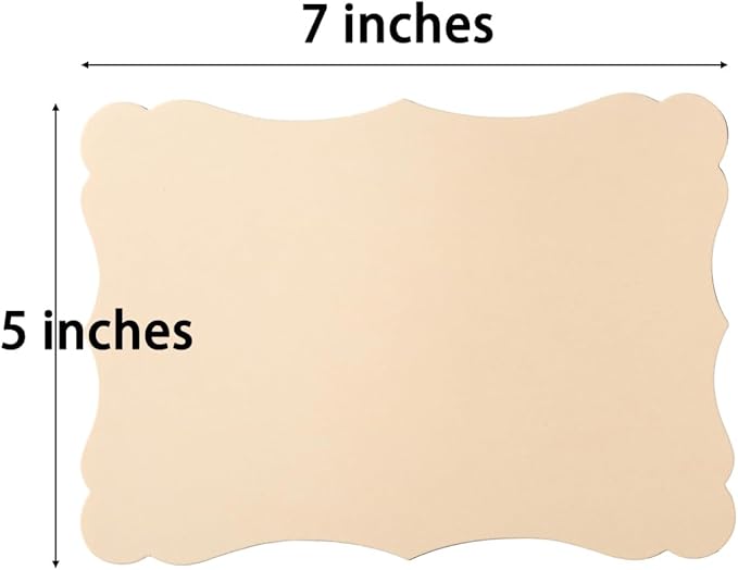 50 Pack Blank Kraft Cards Cardstock Thick Paper Brown Greeting Cards for DIY Gift Card Menus, Baby Shower and Wedding Invitations (Brown, 5x7IN)