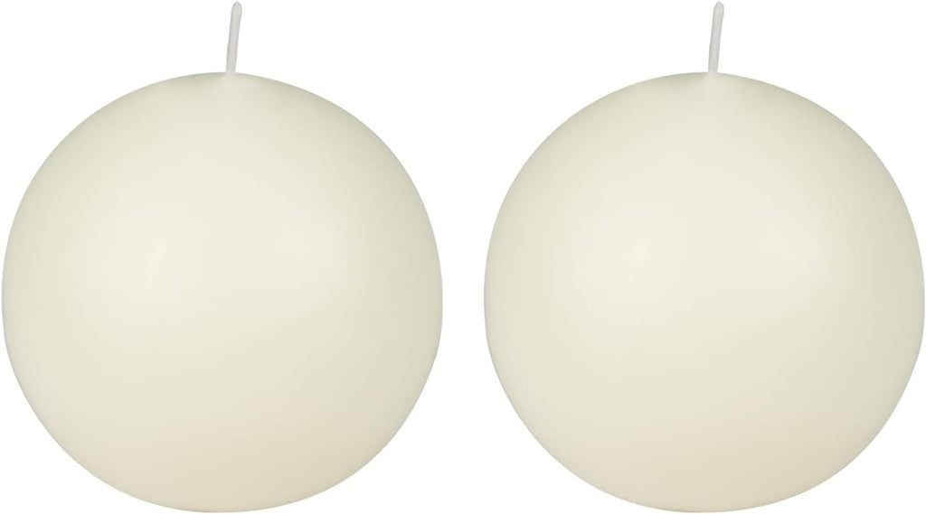 4 Inch Pale Ivory Ball Candles