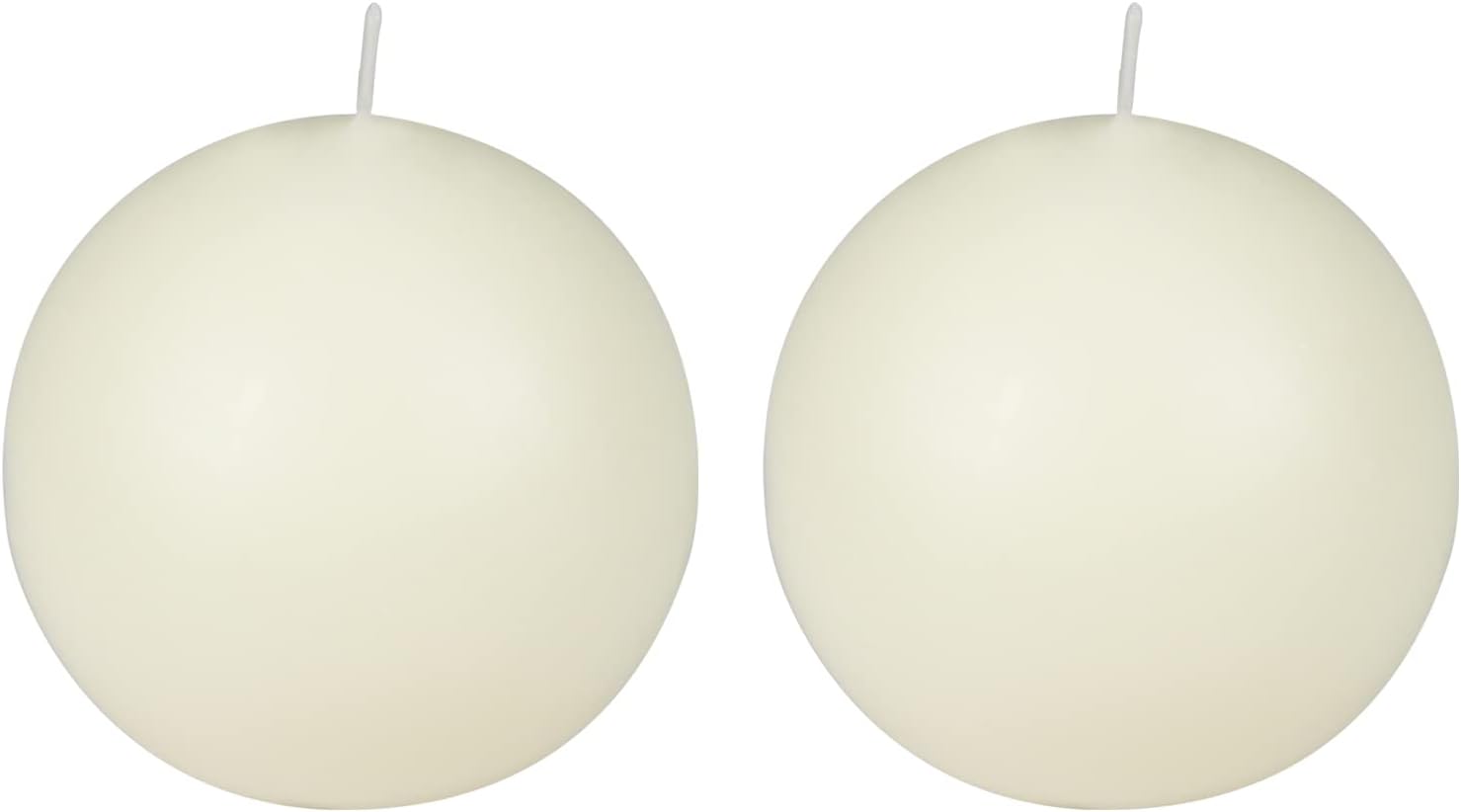 4 Inch Pale Ivory Ball Candles