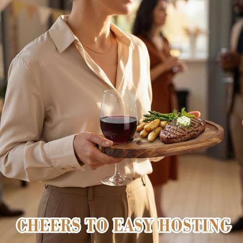 silifine 6 pcs wine appetizer plates with wine showing dimensions