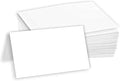 Hamilco Blank Tent Name Place Table Cards 3 1/2" x 2" Folded Card Stock - White Cardstock Paper 80lb Cover - 100 Pack