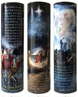 Nativity Scene LED Flameless Devotional Prayer Candle