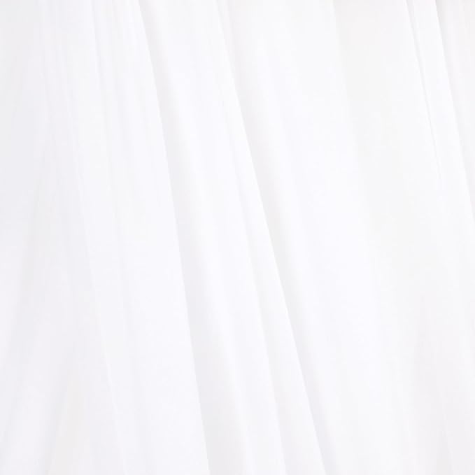 White Elegant Arch Draping Fabric 2 Panels Outdoor 29" × 20Ft Sheer Chiffon Curtain Drapes for Fall Wedding Ceremony Birthday Party Garden Brunch 2 Panels