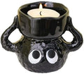 Cute Tealight Candle Holder, Small Cartoon Soot Sprite Ceramic Holders for Candle/Ring/Jewelry for Home Decor, Unique Gifts for Housewarming/Halloween/Thanksgiving/Christmas/Birthday Gift