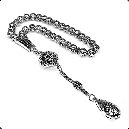 antique silver plated collection-worry beads-prayer beads-tesbih-tasbih-tasbeeh-misbaha-masbaha-subha-sebha-sibha (antique si
