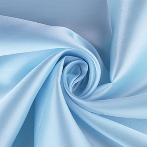 50 Baby Blue Chair Sashes Satin Chair Bows for Wedding Birthday Party Fiesta Decor - 7x108 Inches Ribbons Ties Fitted Banquets Folding Decorations