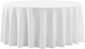 Round Tablecloth 2 Pack 90 Inch White Tablecloths Washable Decorative Linen Polyester Table Clothes Cover for Dining Table Banquets Buffet Parties and Wedding