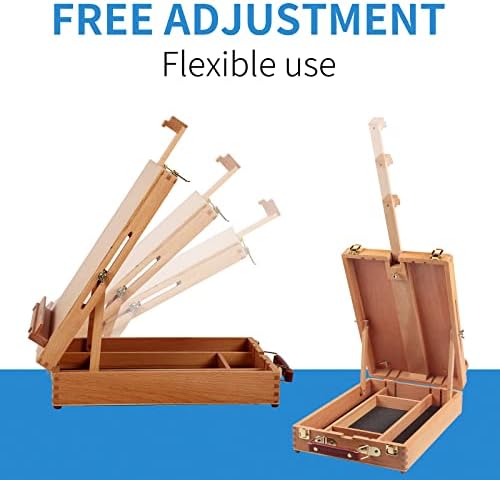 falling in art wooden tabletop easel, beech wood, package contents