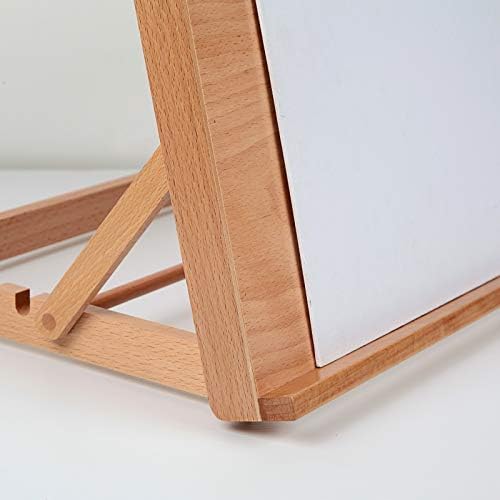 falling in art 5 position wood drafting table on a desk or shelf
