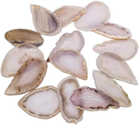 agate light table slices undrilled irregular natural color, close-up detail