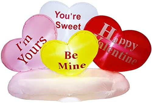 yofit 6 ft long valentine's day inflatable hearts, main product view