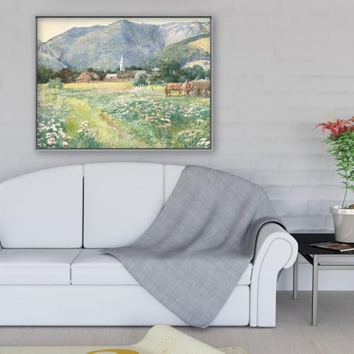 18x24 canvas floater frame for coastal landscape painting,silver showing dimensions