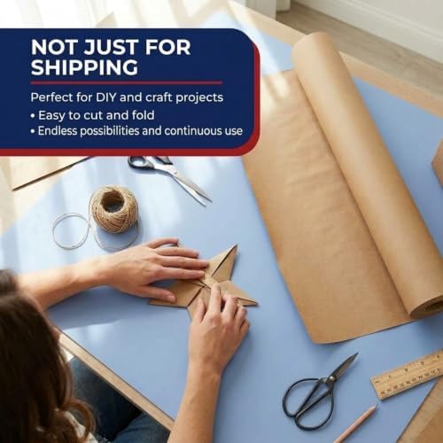 box usa kraft paper roll 30 x 14400" showing dimensions