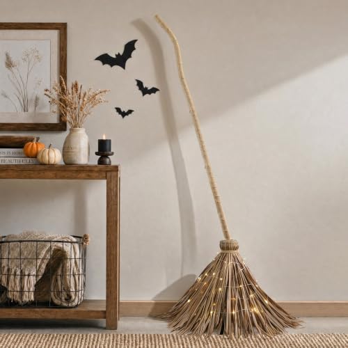 halloween decorations – 4.5ft light up witch broom, package contents
