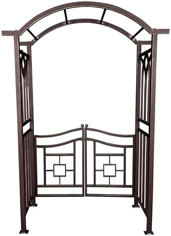 oakland living bronze aluminum garden arbor arch with showing dimensions