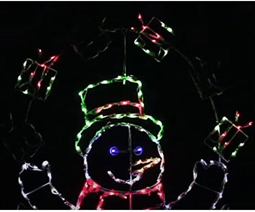 productworks snowman yard decoration - lighted led display, package contents
