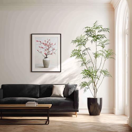 7ft artificial mahonia fortunei tree with white plastic, package contents