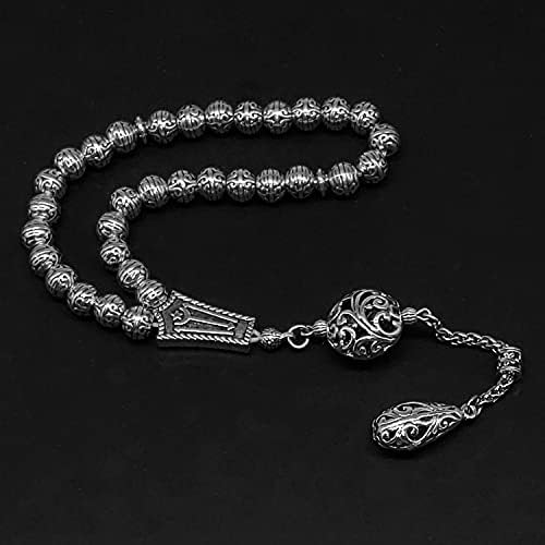 antique silver plated collection-worry beads-prayer beads-tesbih-tasbih-tasbeeh-misbaha-masbaha-subha-sebha-sibha (antique si