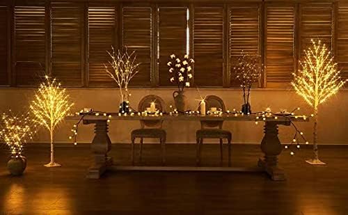 birchlitland lighted birch tree 6ft 330l warm white on a desk or shelf