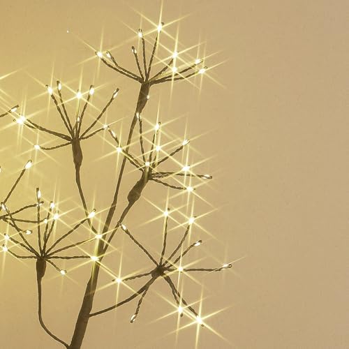 hairui lighted brown starburst tree with 368l warm shown in use