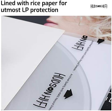 Hudson Hi-Fi Anti-Static Vinyl Record Sleeves - Durable Clear Disc Sleeves- P...