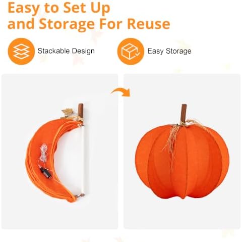 glitzhome fall lighted outdoor decor, 32" d 3d, package contents