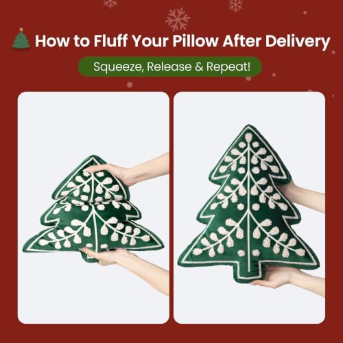 aels embroidered 18.5" merry christmas tree decorative throw, package contents