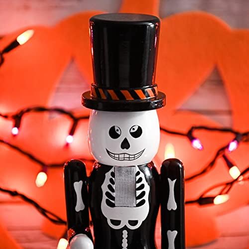 ornativity christmas scary skeleton nutcracker – black and, close-up detail