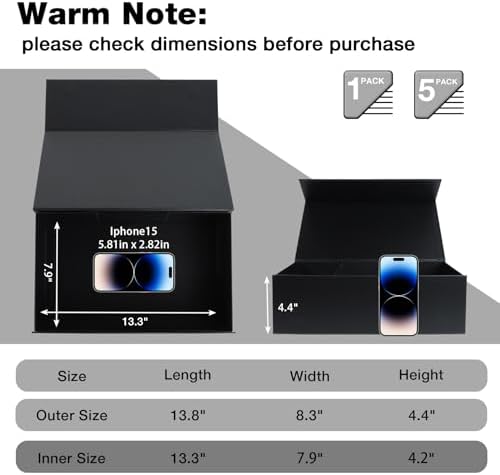 lfbox black gift box with magnetic lids 5 shown in use