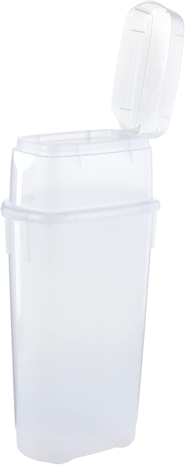 Rubbermaid Wrap N' Craft Plastic Wrapping Paper Organizer Storage Container with Top Ornament Storage Compartment for 20 Standard 30 Inch Rolls, Clear
