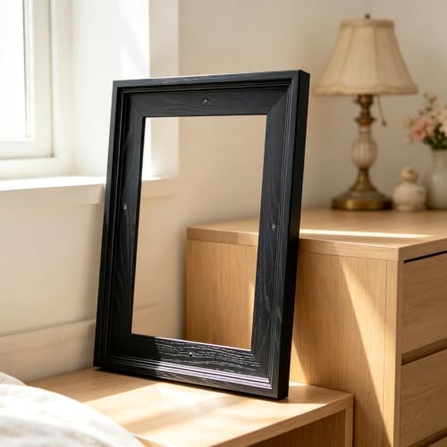 14x18 canvas floating frame,0.9" deep canvas frame,black, side view