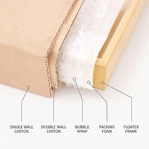 pixy canvas 20x24 inch floater frame for canvas on a desk or shelf