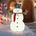 5ft lighted 3d snowman outdoor christmas decor, main product view