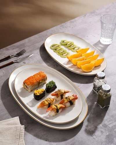 famiware serving platters set of 3 sizes, side view