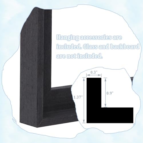 solid wood 12x16 canvas frame,0.9" deep floater frame,black, close-up detail