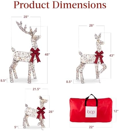 best choice products 4ft 3-piece 2d lighted christmas shown in use