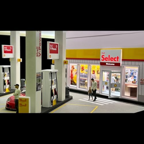 1/64 shell gas station display case gas station, view 9