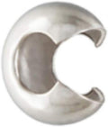 100 qty 3mm sterling silver crimp cover (.925), main product view