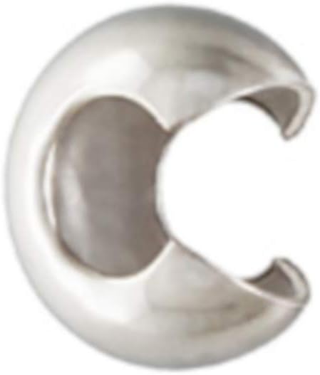 100 qty 3mm sterling silver crimp cover (.925), main product view